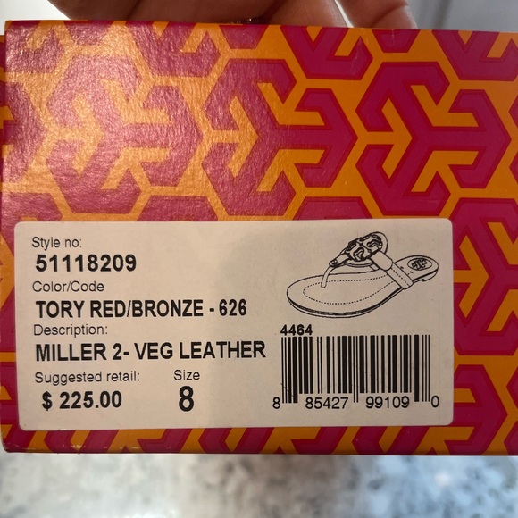 Tory Burch Miller 2 red & bronze - Picture 4 of 5